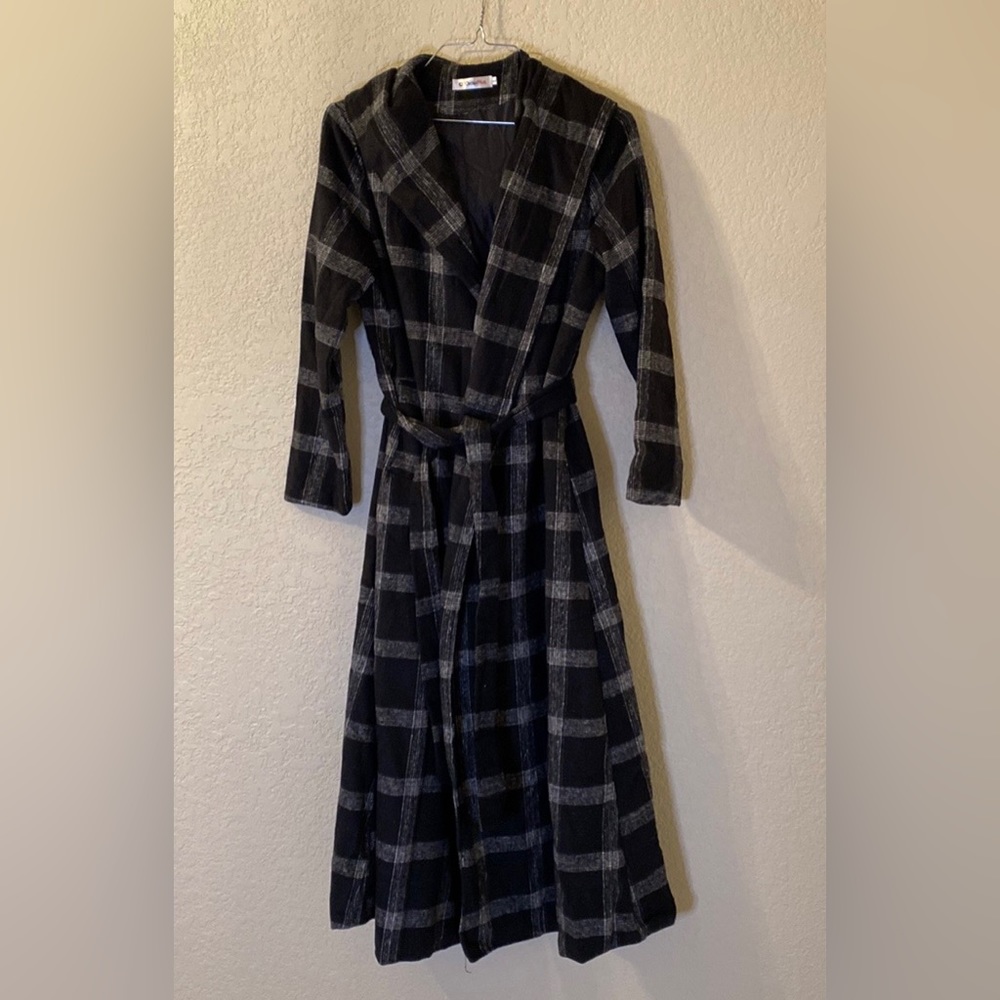 OrderPlus Long Hooded Coat, Flannel, L